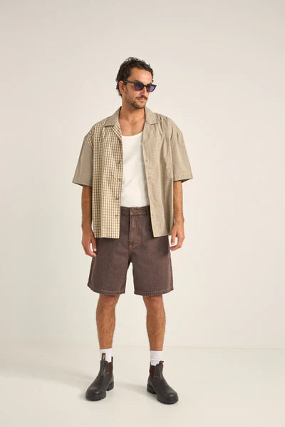 Chile Denim Shorts - Brown