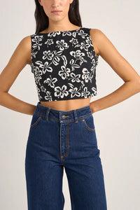 Roselle Tie Back Top- Floral