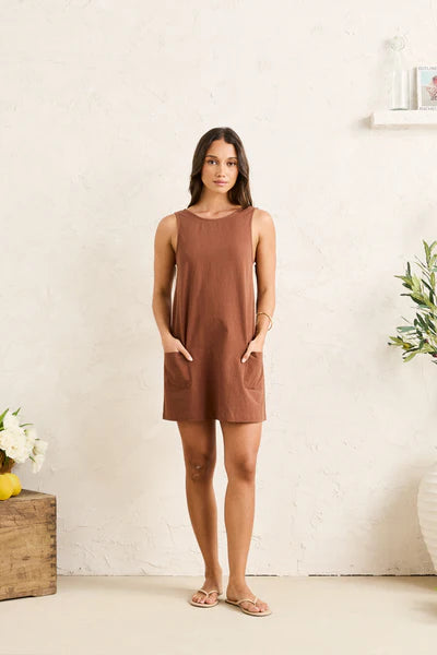 Hanalei Mini Dress - Chocolate