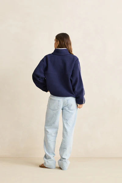 Camp Half Zip Sherpa Pullover - Ocean