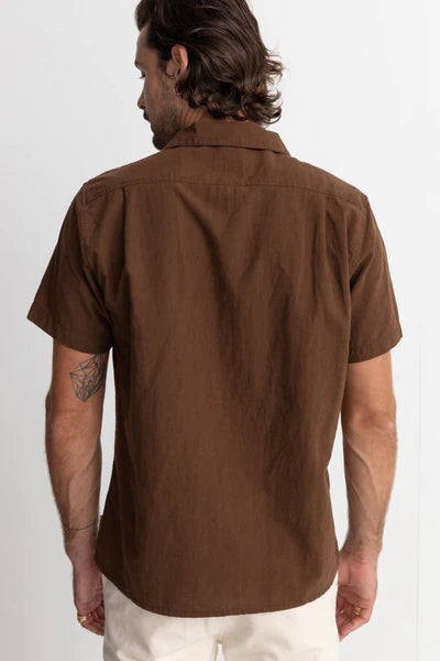 Classic Linen SS Shirt - Chocolate