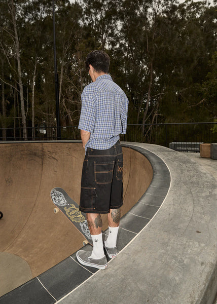 Scorched Harper Workwear Short - Washed Black