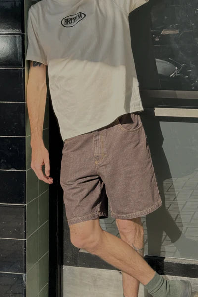 Chile Denim Shorts - Brown