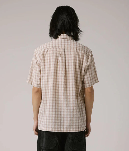 Manners Check SS Shirt - Taupe