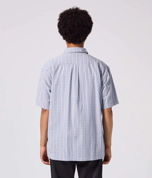 Manners Check SS Shirt - Blue