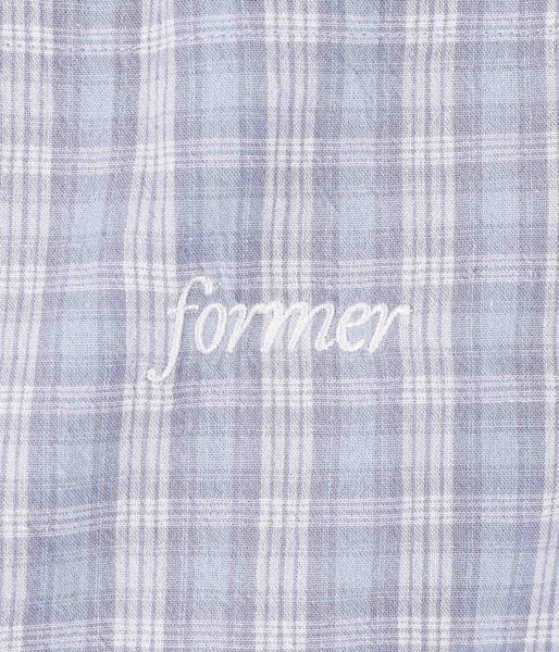 Manners Check SS Shirt - Blue