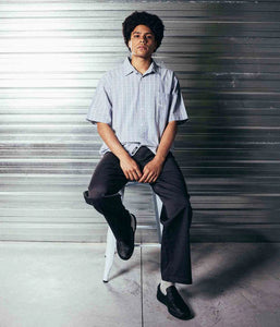 Manners Check SS Shirt - Blue