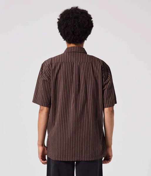 Reynolds Striped SS Shirt - Brown