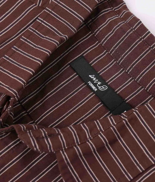 Reynolds Striped SS Shirt - Brown