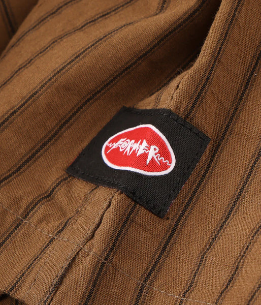 Reynolds Striped SS Shirt - Bark