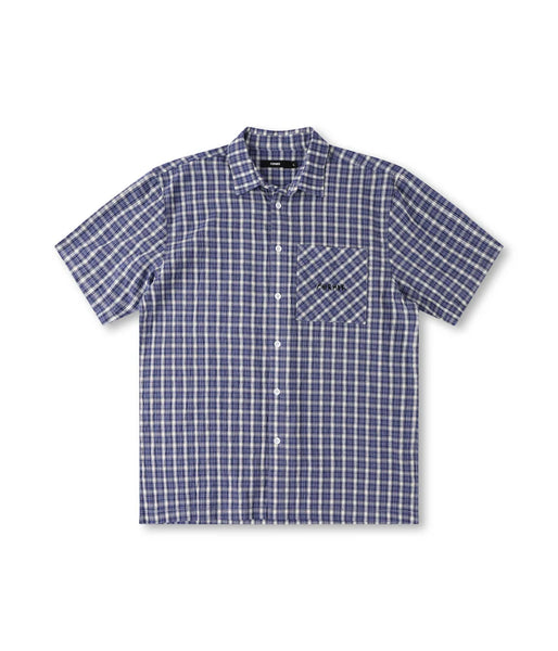 Manners Check SS Shirt - Vintage Navy