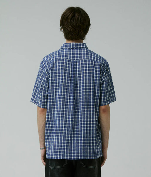 Manners Check SS Shirt - Vintage Navy