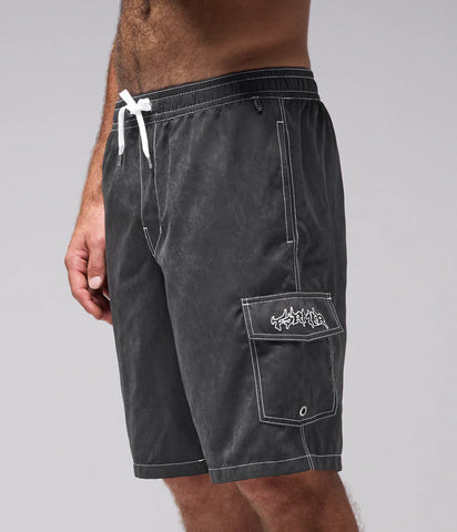 Swans Cargo 21' Swim Trunk - Black
