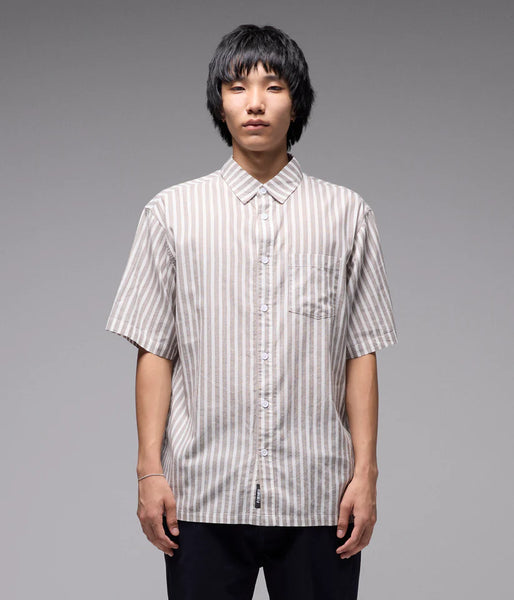 Reynolds Stripe SS Shirt - Choc