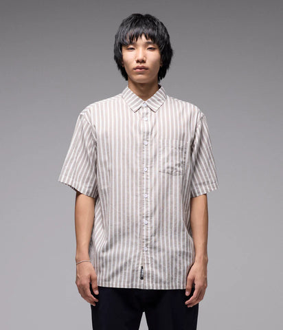 Reynolds Stripe SS Shirt - Choc