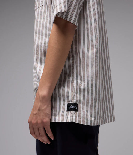Reynolds Stripe SS Shirt - Choc