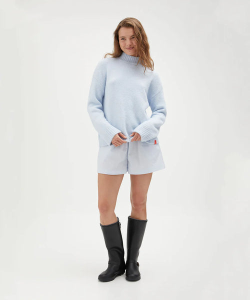 Mock Neck Knit - Blue