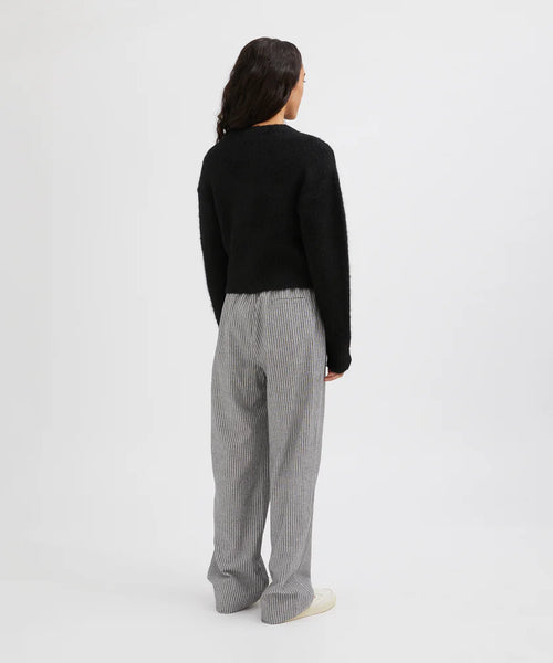 Fluffy Knit Cardigan - Black