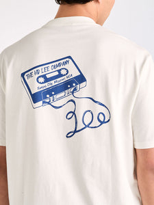 Tape Deck Baggy Tee - Vintage White