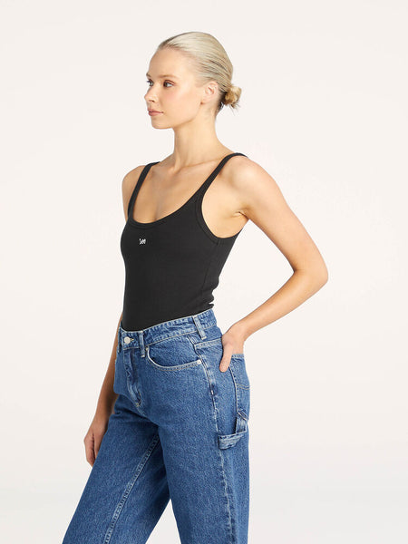 Essential Rib Cami - Twitch Black