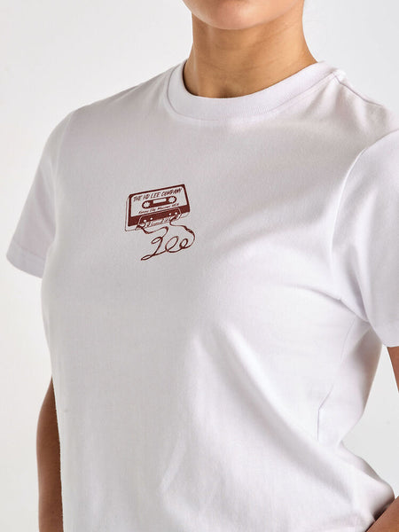 Tape Deck Shrunken Tee - Optic White