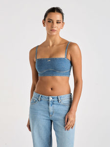 Natasha Crop Top - Hustler Blue