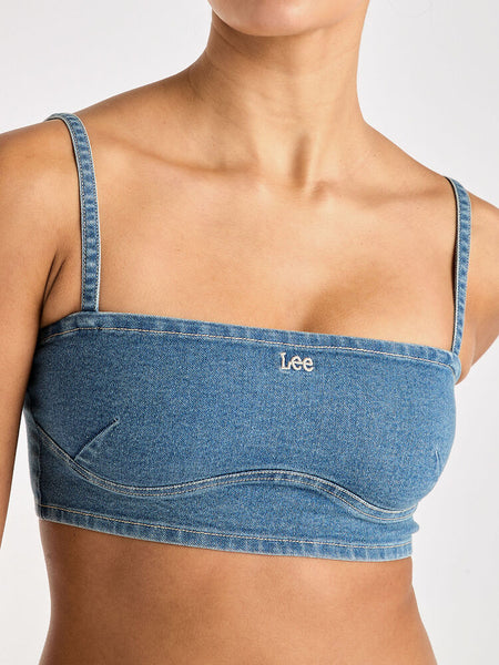 Natasha Crop Top - Hustler Blue