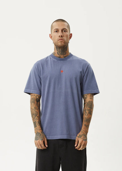 Flame Recycled Retro Fit Tee - Washed Marlin