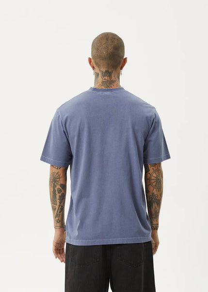 Flame Recycled Retro Fit Tee - Washed Marlin