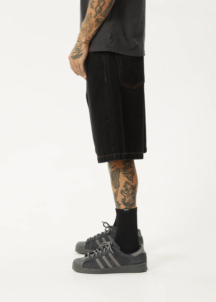 Lil C Denim Baggy Fit Short 22' - Washed Black