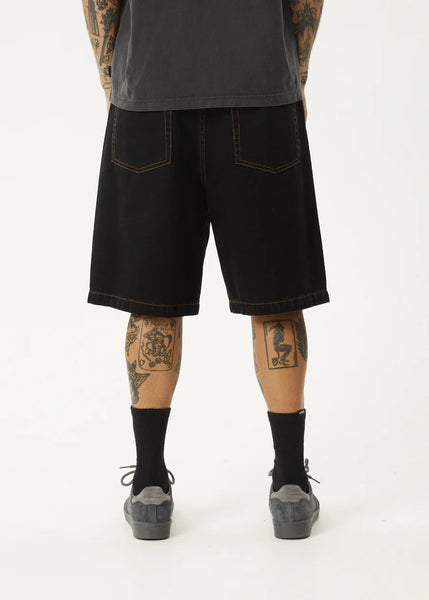 Lil C Denim Baggy Fit Short 22' - Washed Black