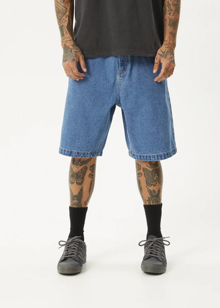 Lil C Denim Baggy Fit Short 22' - Worn Blue