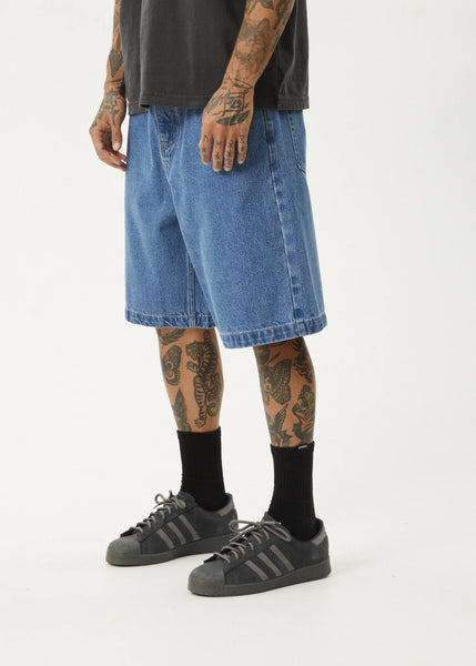 Lil C Denim Baggy Fit Short 22' - Worn Blue