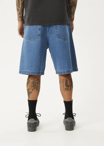 Lil C Denim Baggy Fit Short 22' - Worn Blue