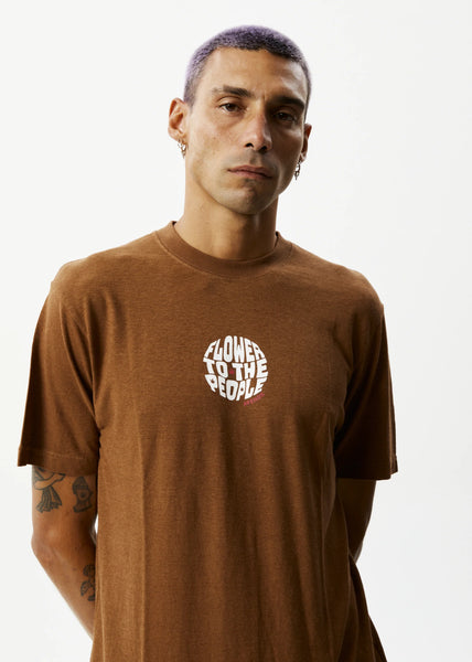 Circular Hemp Retro Tee - Toffee