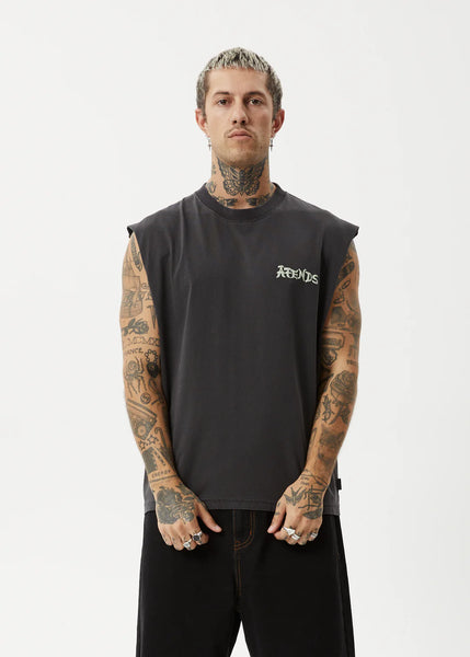 Destroyer Sleeveless Tee - Stone Black