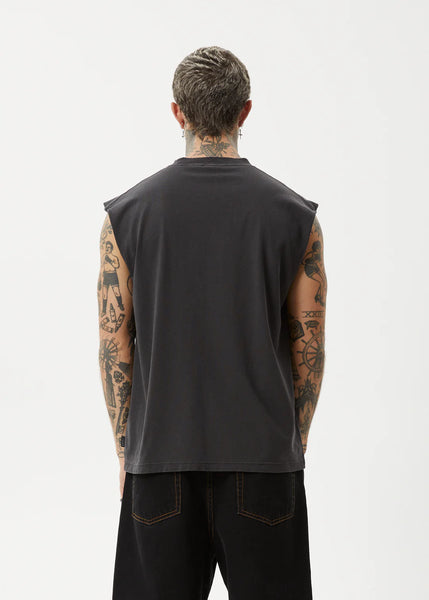 Destroyer Sleeveless Tee - Stone Black