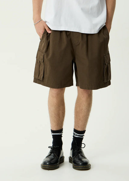Ripped Out 98 Oversized Cargo Short -Coffee