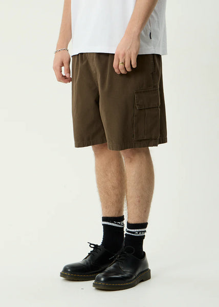 Ripped Out 98 Oversized Cargo Short -Coffee