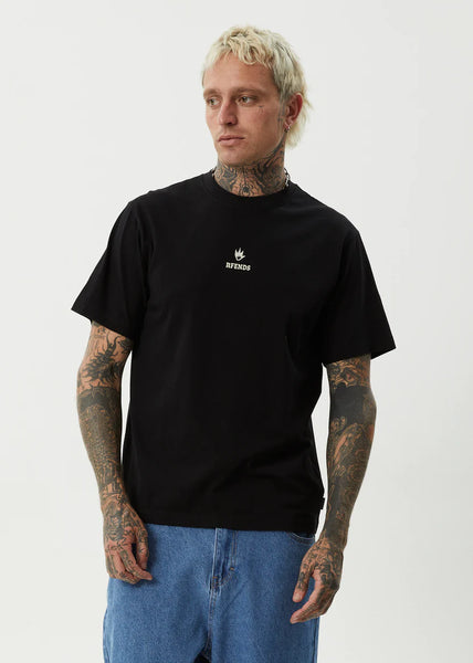 Burnin Recycled Retro Fit Tee  - Black