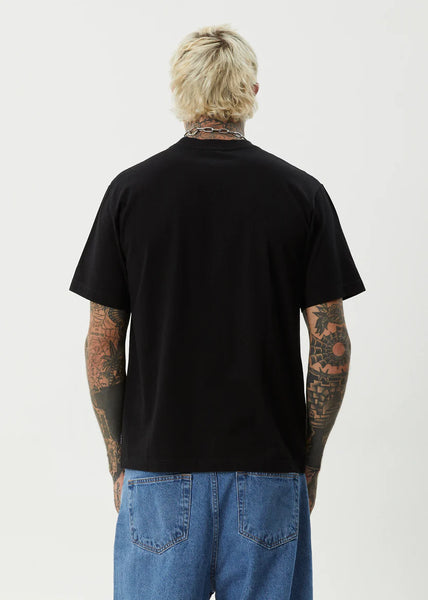 Burnin Recycled Retro Fit Tee  - Black