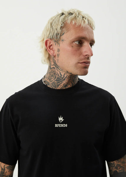Burnin Recycled Retro Fit Tee  - Black