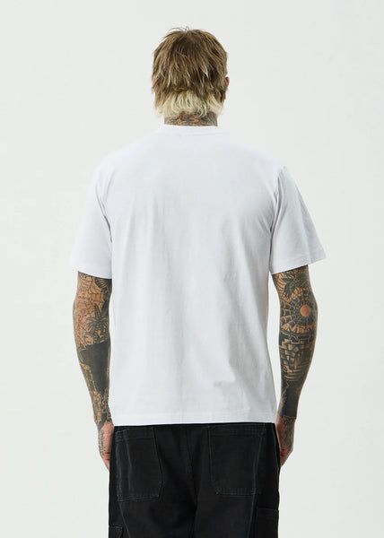 Burnin Recycled Retro Fit Tee  - White