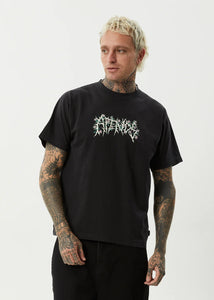 Heavy Petal Boxy Tee - Stone Black