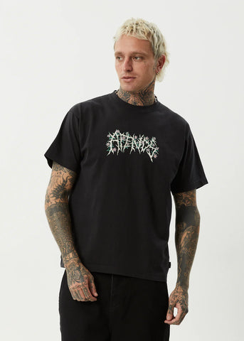 Heavy Petal Boxy Tee - Stone Black