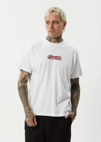 Waves Hemp Boxy Tee - White