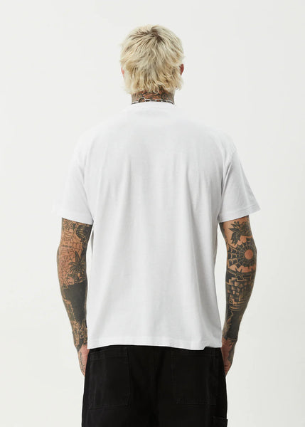 Waves Hemp Boxy Tee - White