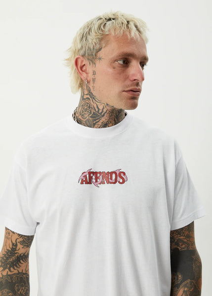 Waves Hemp Boxy Tee - White
