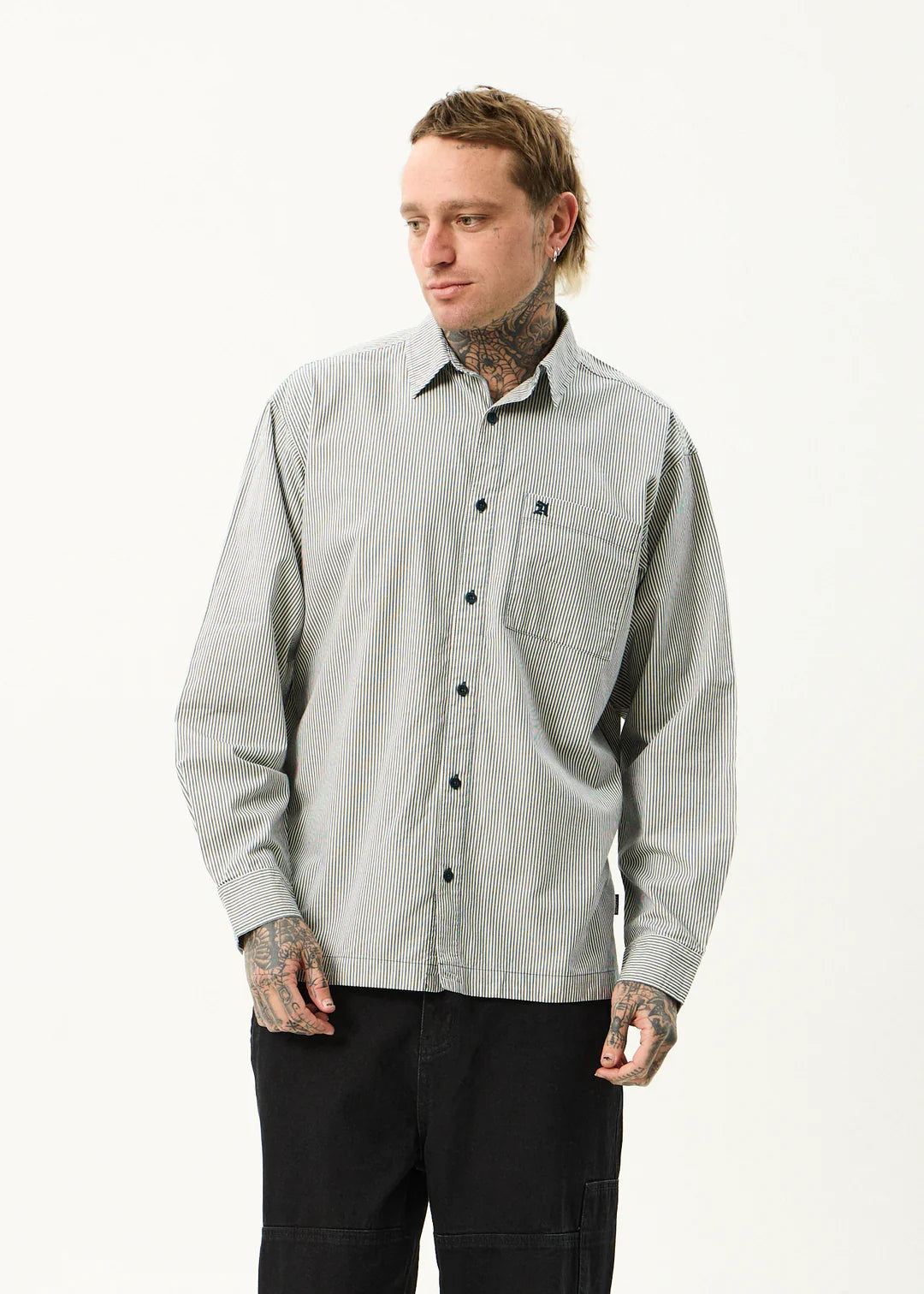 Bat Oversized LS Striped Shirt - Fuel
