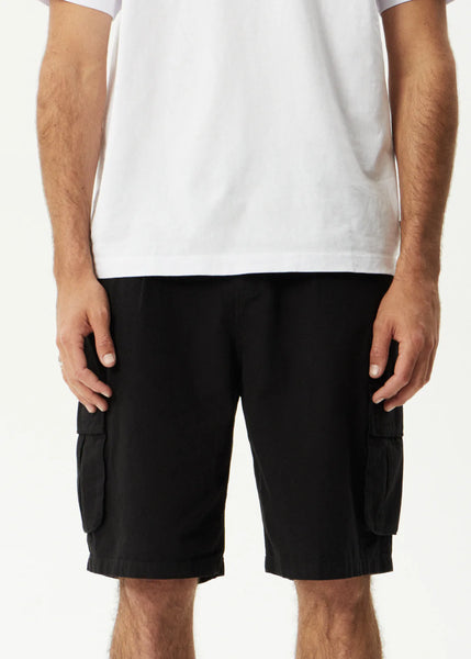 Summit Pleated Cargo Short 22" - Washed Black